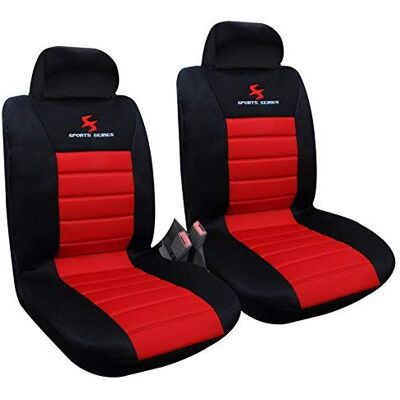 WOLTU 2er Sitzbezüge Auto Einzelsitzbezug universal Größe, Komplettset, rot WOLTU 2er Sitzbezüge Auto Einzelsitzbezug universal Größe, Komplettset, rot