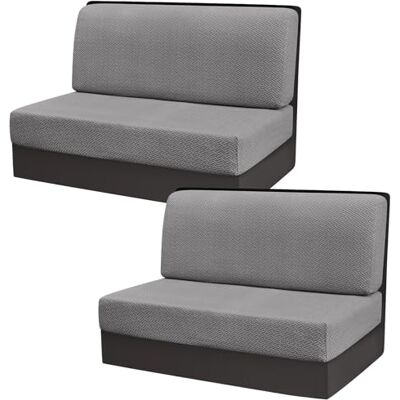 Gollense Stretch-Kissenbezüge für Wohnmobile, Dinette-Kissenbezüge, Ersatz-Sitzbezüge für Wohnwagen, Reiseanhänger, Couch, inklusive 2 Rückenlehnenbezügen und 2 Bankbezügen (T-Grau) Gollense Stretch-Kissenbezüge für Wohnmobile, Dinette-Kissenbezüge, Ersatz-Sitzbezüge für Wohnwagen, Reiseanhänger, Couch, inklusive 2 Rückenlehnenbezügen und 2 Bankbezügen (T-Grau)