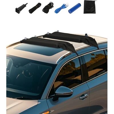 VEVOR Aufblasbarer weicher Dachgepäckträger-Pads, 95 cm Universal-Autodachgepäckträgerpolster, 40 kg belastbarer Kajakträger mit 2 Zurrgurten & Seilen & Handluftpumpe für Kanus Surfbretter SUPs VEVOR Aufblasbarer weicher Dachgepäckträger-Pads, 95 cm Universal-Autodachgepäckträgerpolster, 40 kg belastbarer Kajakträger mit 2 Zurrgurten & Seilen & Handluftpumpe für Kanus Surfbretter SUPs
