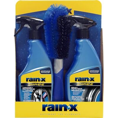 Rain-X Autofelgenreiniger und Reifenglanz mit Felgenbürste – Packung 2 x 500 ml Rain-X Autofelgenreiniger und Reifenglanz mit Felgenbürste – Packung 2 x 500 ml