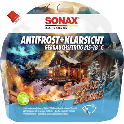 SONAX AntiFrost+KlarSicht bis -18 °C Sweet Home (3 Liter) schneller, schlierenfreier und effektiver Scheibenreiniger für den Winter Art-Nr. 01364410 SONAX AntiFrost+KlarSicht bis -18 °C Sweet Home (3 Liter) schneller, schlierenfreier und effektiver Scheibenreiniger für den Winter Art-Nr. 01364410