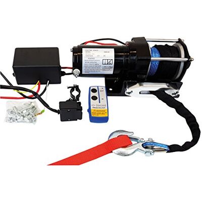 Berger + Schröter GmbH Berger & Schröter 12V Seilwinde mit Funkfernbedienung, 2722 kg Zugkraft, Synthetikseil 12 m, für Quad, ATV, 4x4 und Nutzfahrzeuge, mit Freilauf, automatischer Bremse & Alu-Seilfenster Berger + Schröter GmbH Berger & Schröter 12V Seilwinde mit Funkfernbedienung, 2722 kg Zugkraft, Synthetikseil 12 m, für Quad, ATV, 4x4 und Nutzfahrzeuge, mit Freilauf, automatischer Bremse & Alu-Seilfenster