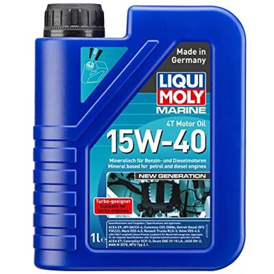 Liqui Moly Marine 4T Motor Oil 15W-40 New Generation 1 L Boot mineralisches Motoröl Art.-Nr.: 25089 Liqui Moly Marine 4T Motor Oil 15W-40 New Generation 1 L Boot mineralisches Motoröl Art.-Nr.: 25089