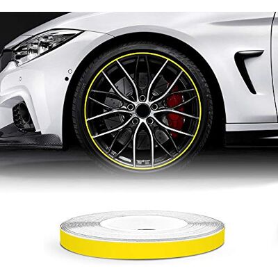 4R Quattroerre.it 10303 Reflektierende Dekorstreifen für Felgen, Wheel Trim Stripes Gelb, 5 mm x 6 mt 4R Quattroerre.it 10303 Reflektierende Dekorstreifen für Felgen, Wheel Trim Stripes Gelb, 5 mm x 6 mt