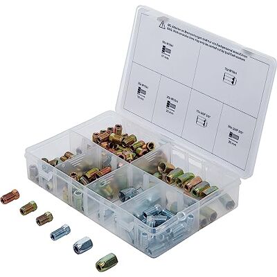 BGS 70341 Bremsleitungsverschraubungen Sortiment 135-tlg. Ø 4,75 mm M10 x 1,0 mm & UNF 3/8" Überwurfmuttern und Überwurfschrauben Längen 16, 20, 22 mm BGS 70341 Bremsleitungsverschraubungen Sortiment 135-tlg. Ø 4,75 mm M10 x 1,0 mm & UNF 3/8" Überwurfmuttern und Überwurfschrauben Längen 16, 20, 22 mm