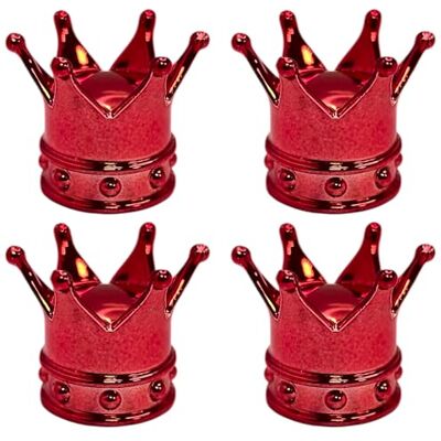 cyclingcolors 4X Ventilkappen Ventildeckel Krone König Königin aus Kunststoff für Schrader-Ventil Reifen Fahrrad Motorrad Auto Quad E-Scooter, rot cyclingcolors 4X Ventilkappen Ventildeckel Krone König Königin aus Kunststoff für Schrader-Ventil Reifen Fahrrad Motorrad Auto Quad E-Scooter, rot
