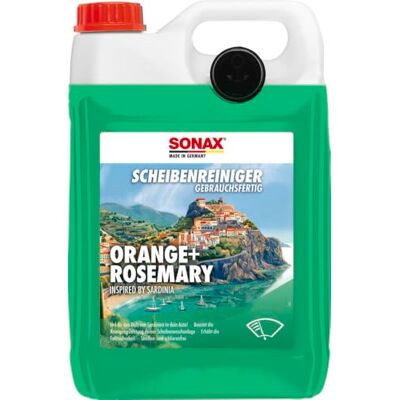 SONAX ScheibenReiniger gebrauchsfertig Orange+Rosemary (5 Liter) gebrauchsfertiger Sommer ScheibenReiniger mit frischem Orangenduft und einem Hauch Rosmarin Art-No. 01615000 SONAX ScheibenReiniger gebrauchsfertig Orange+Rosemary (5 Liter) gebrauchsfertiger Sommer ScheibenReiniger mit frischem Orangenduft und einem Hauch Rosmarin Art-No. 01615000