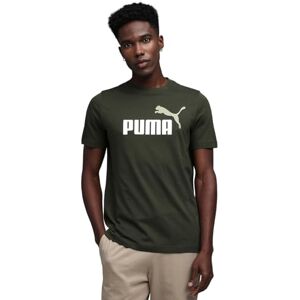 Puma Unisex 2 Color No. 1 Logo Tees, Dark Olive, S EU Puma Unisex 2 Color No. 1 Logo Tees, Dark Olive, S EU