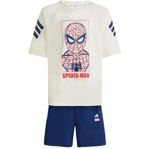 Adidas Unisex Kids MARVEL SPIDER-MAN SPORT SET, off white/dark blue, 5-6 Years Adidas Unisex Kids MARVEL SPIDER-MAN SPORT SET, off white/dark blue, 5-6 Years