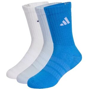 Adidas Unisex Kids CUSHIONED SPORTSWEAR CREW SOCKS 3 PAIR PACK, Crystal Sky/white/ray blue, 4-5 Years Adidas Unisex Kids CUSHIONED SPORTSWEAR CREW SOCKS 3 PAIR PACK, Crystal Sky/white/ray blue, 4-5 Years