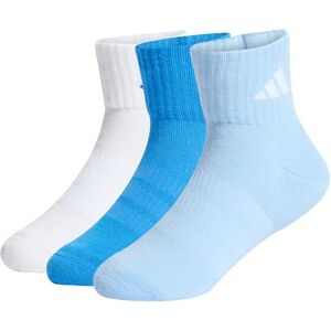 Adidas Unisex Kids CUSHIONED SPORTSWEAR ANKLE SOCKS 3 PAIR PACK, glow blue/white/ray blue, 3-4 Years Adidas Unisex Kids CUSHIONED SPORTSWEAR ANKLE SOCKS 3 PAIR PACK, glow blue/white/ray blue, 3-4 Years