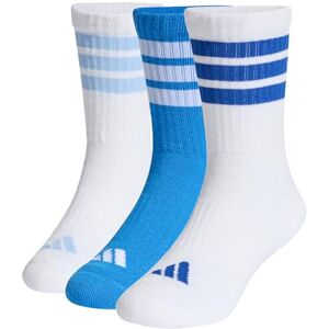Adidas Unisex Kids 3STRIPES CUSHIONED SPORTSWEAR CREW SOCKS 3 PAIR PACK, ray blue/white/glow blue, 5-6 Years Adidas Unisex Kids 3STRIPES CUSHIONED SPORTSWEAR CREW SOCKS 3 PAIR PACK, ray blue/white/glow blue, 5-6 Years