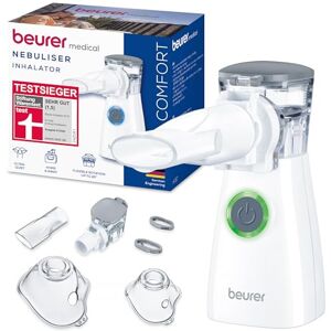 Beurer IH 57 Inhalator, Verneblung mit Schwingmembran- und Aerosol-Technologie, tragbares Inhaliergerät mit wiederaufladbarem Akku, zur Anwendung bei Erkältung, Asthma und anderen Atemwegserkrankungen Beurer IH 57 Inhalator, Verneblung mit Schwingmembran- und Aerosol-Technologie, tragbares Inhaliergerät mit wiederaufladbarem Akku, zur Anwendung bei Erkältung, Asthma und anderen Atemwegserkrankungen