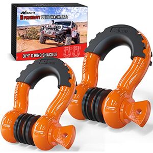 Nilight 90051B D-Ring-Schäkel, 4,75 Tonnen Kapazität mit 2,2 cm Stift, robuster Off-Road-Bügelschäkel mit Isolatoren und Unterlegscheiben-Kit für Jeep, LKW, Fahrzeug, Orange (90051B) Nilight 90051B D-Ring-Schäkel, 4,75 Tonnen Kapazität mit 2,2 cm Stift, robuster Off-Road-Bügelschäkel mit Isolatoren und Unterlegscheiben-Kit für Jeep, LKW, Fahrzeug, Orange (90051B)