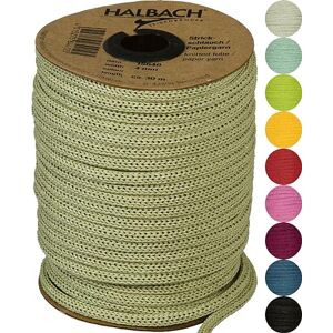 Halbach Seidenbänder Premium Papier Strickschlauch Breite: 4mm Länge: 30m Schlauchgarn befüllbar und reißfest, Papiergarn für Namensschilder Kinderzimmer oder zum basteln, Farbe: blassgrün Halbach Seidenbänder Premium Papier Strickschlauch Breite: 4mm Länge: 30m Schlauchgarn befüllbar und reißfest, Papiergarn für Namensschilder Kinderzimmer oder zum basteln, Farbe: blassgrün