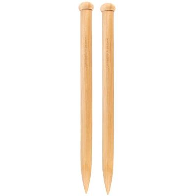 BambooMN Große Holz-Stricknadeln mit einer Spitze, 25 mm Durchmesser, ein Paar – 40,6 cm lang BambooMN Große Holz-Stricknadeln mit einer Spitze, 25 mm Durchmesser, ein Paar – 40,6 cm lang