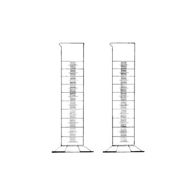 Vitlab Polypropylen Messzylinder, Erhabene Skala, Klasse B, Hohe Form, Sechskantfuß, Transparent, 500ml Kapazität, 58mm Durchmesser, 360mm Höhe Vitlab Polypropylen Messzylinder, Erhabene Skala, Klasse B, Hohe Form, Sechskantfuß, Transparent, 500ml Kapazität, 58mm Durchmesser, 360mm Höhe
