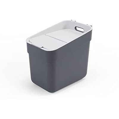 Curver Ready to Collect 100% Recycled 20L Kitchen Accessories Recycling Lift Top Bin Dark Grey Light Grey Lid Curver Ready to Collect 100% Recycled 20L Kitchen Accessories Recycling Lift Top Bin Dark Grey Light Grey Lid