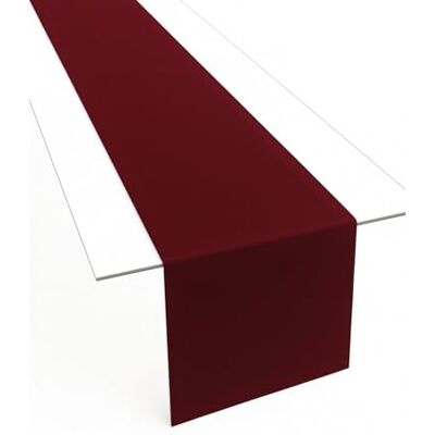 Lemos Home Tischläufer aus Minimate Gewebe. Modern, glatt, breiter Saum, bügelfrei, strapazierfähig, waschbar bis 60°C, trocknergeeignet. Küche und Wohnzimmer. Größe und Farbe wählbar. (Weinrot, 40 x 250) Lemos Home Tischläufer aus Minimate Gewebe. Modern, glatt, breiter Saum, bügelfrei, strapazierfähig, waschbar bis 60°C, trocknergeeignet. Küche und Wohnzimmer. Größe und Farbe wählbar. (Weinrot, 40 x 250)