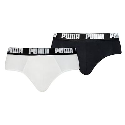 Puma Men Everyday Slips (2er Pack), weiß/schwarz, L Puma Men Everyday Slips (2er Pack), weiß/schwarz, L