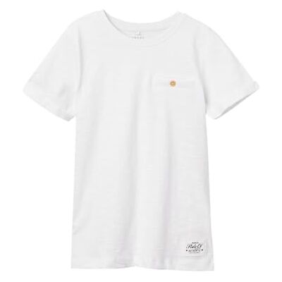 NAME IT Jungen Nkmvincent Ss Top F Noos, Bright White, 158-164 NAME IT Jungen Nkmvincent Ss Top F Noos, Bright White, 158-164