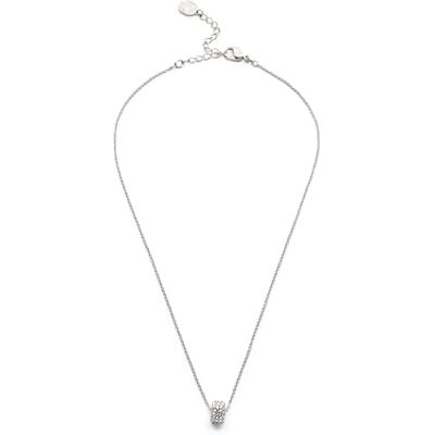 Swarovski Dextera Anhänger, Rhodinierte Damenhalskette mit Rundem Anhänger, Veredelt mit Klarem Kristallpavé, Länge: 38-43 cm Swarovski Dextera Anhänger, Rhodinierte Damenhalskette mit Rundem Anhänger, Veredelt mit Klarem Kristallpavé, Länge: 38-43 cm