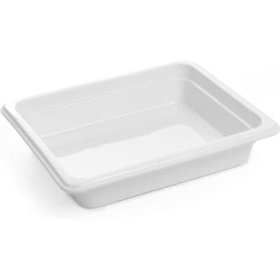 HENDI Gastronormbehälter, Hohe Schlag- und Verschleißfestigkeit, geeignet für Mikrowelle, Geschirrspüler, GN 1/2, 325x265x(H) 65mm, Weiß Porzellan HENDI Gastronormbehälter, Hohe Schlag- und Verschleißfestigkeit, geeignet für Mikrowelle, Geschirrspüler, GN 1/2, 325x265x(H) 65mm, Weiß Porzellan