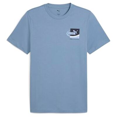 Puma Unisex Graphic Small Box Tees, Cool Blue, XXL EU Puma Unisex Graphic Small Box Tees, Cool Blue, XXL EU