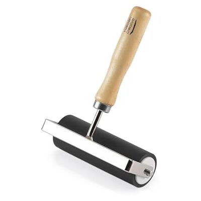 Creative Gummi Brayer Farbroller 10 cm mit Griff Holz und Gummi Malerrolle und Plotter Zubehör für Basteln mit (Acryl) Farbe, Schablonieren, Stempeln und Prägen Creative Gummi Brayer Farbroller 10 cm mit Griff Holz und Gummi Malerrolle und Plotter Zubehör für Basteln mit (Acryl) Farbe, Schablonieren, Stempeln und Prägen