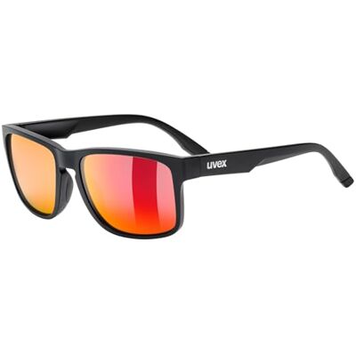 Uvex poise Sportbrille, black matt/mir.red, one size Uvex poise Sportbrille, black matt/mir.red, one size