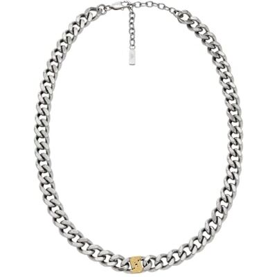 Giorgio Armani Herren Edelstahl mit Karabinerverschluss Kettenhalsband Giorgio Armani Herren Edelstahl mit Karabinerverschluss Kettenhalsband
