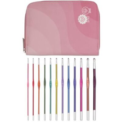 KnitPro Zing Grande Einfache-Häkelnadel-Set 12 Größen (2 mm bis 6 mm) KnitPro Zing Grande Einfache-Häkelnadel-Set 12 Größen (2 mm bis 6 mm)