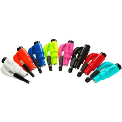 resqme , das originale Notfall-Werkzeug – 2-in-1 Sicherheitsgurt-Schneider und Fensterbrecher, Regenbogen-Set mit 8 Farben – kompakter Nothammer resqme , das originale Notfall-Werkzeug – 2-in-1 Sicherheitsgurt-Schneider und Fensterbrecher, Regenbogen-Set mit 8 Farben – kompakter Nothammer