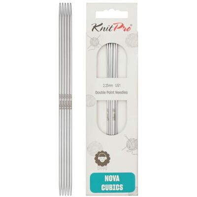 KnitPro Nova Cubics Strumpfstricknadeln 5-Stücke, 20 cm Länge x 2.25 mm Stärke KnitPro Nova Cubics Strumpfstricknadeln 5-Stücke, 20 cm Länge x 2.25 mm Stärke