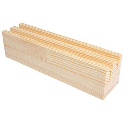 Rayher Holzaufsteller für Ringe, Steckleiste aus Holz, FSC zertifiziert, 20 x 4,8 x 5 cm, Holzleiste für Dekorationen, 64524000 Rayher Holzaufsteller für Ringe, Steckleiste aus Holz, FSC zertifiziert, 20 x 4,8 x 5 cm, Holzleiste für Dekorationen, 64524000