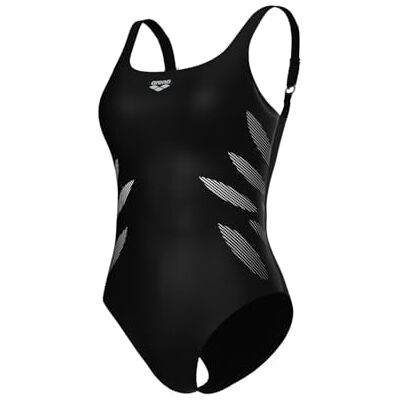 ARENA Milena Wing Back Damenbadeanzug mit B-Körbchen, Modellierender Schwimmanzug, Power-Mesh-Technologie und Chlorresistentes Sensitive Fabrics, Herausnehmbare Körbchen und Verstellbare Träger ARENA Milena Wing Back Damenbadeanzug mit B-Körbchen, Modellierender Schwimmanzug, Power-Mesh-Technologie und Chlorresistentes Sensitive Fabrics, Herausnehmbare Körbchen und Verstellbare Träger