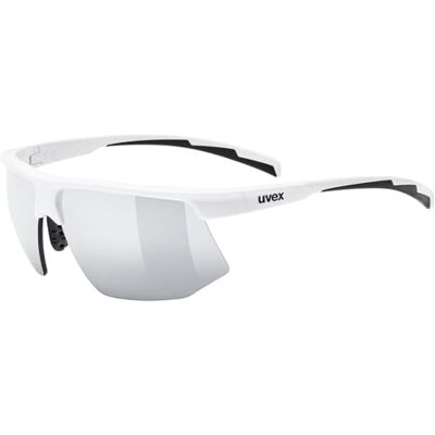 Uvex aerios Sportbrille, white matt/mir. silver, one size Uvex aerios Sportbrille, white matt/mir. silver, one size