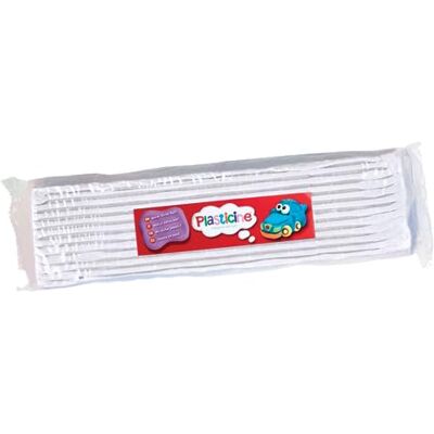 Plasticine One Colour Slab 400g White, Modelling Clay for Professional Animators and Model Makers, Easy to Shape and Mould, Make Sculptures, Models and Stop-Motion Animations Plasticine One Colour Slab 400g White, Modelling Clay for Professional Animators and Model Makers, Easy to Shape and Mould, Make Sculptures, Models and Stop-Motion Animations