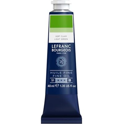 Lefranc Bourgeois 301782 Feine Ölfarbe in hervorragender Qualität,lichtecht mit gleichmäßige Konsistenz, 40ml Tube, ideal für Keilrahmen, Leinwand, Malkarton Mittelgrün Lefranc Bourgeois 301782 Feine Ölfarbe in hervorragender Qualität,lichtecht mit gleichmäßige Konsistenz, 40ml Tube, ideal für Keilrahmen, Leinwand, Malkarton Mittelgrün