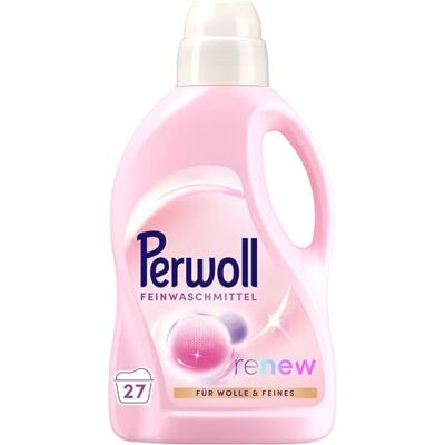 Perwoll Wolle & Feines Waschmittel (27 Waschladungen), Feinwaschmittel reinigt sanft, glättet und erneuert Fasern & verhindert Knötchen, mit Dreifach-Renew-Technologie Perwoll Wolle & Feines Waschmittel (27 Waschladungen), Feinwaschmittel reinigt sanft, glättet und erneuert Fasern & verhindert Knötchen, mit Dreifach-Renew-Technologie
