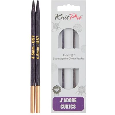 KnitPro J’adore Cubics Austauschbare Nadelspitzen 4" (10cm) 4,5mm KnitPro J’adore Cubics Austauschbare Nadelspitzen 4" (10cm) 4,5mm