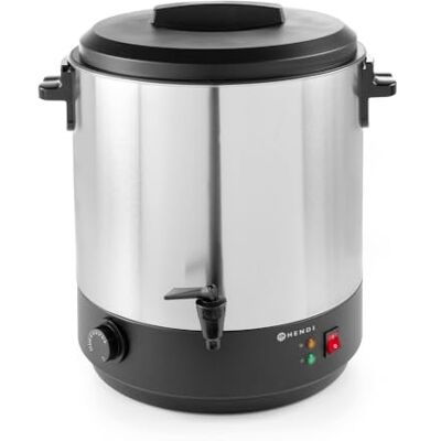 HENDI Glühweinkocher, Glühwein, Einstellbar bis 110°C, Aufheizdauer ± 75 min, 28L, 230V, 2500W, 447x441x(H)485mm, Edelstahl, Polypropylen HENDI Glühweinkocher, Glühwein, Einstellbar bis 110°C, Aufheizdauer ± 75 min, 28L, 230V, 2500W, 447x441x(H)485mm, Edelstahl, Polypropylen