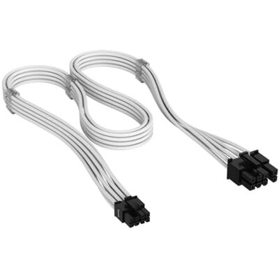 Corsair Elite Premium Typ 5 Einzeln Ummantelten PCIe 8-Poliges (6+2 Geteiltes) Netzteilkabel – Flache Kabelkämme, Dreilagiges Mesh-Paracord-Design, Kompatibel mit -Netzteilen vom Typ 5 – Weiß Corsair Elite Premium Typ 5 Einzeln Ummantelten PCIe 8-Poliges (6+2 Geteiltes) Netzteilkabel – Flache Kabelkämme, Dreilagiges Mesh-Paracord-Design, Kompatibel mit -Netzteilen vom Typ 5 – Weiß