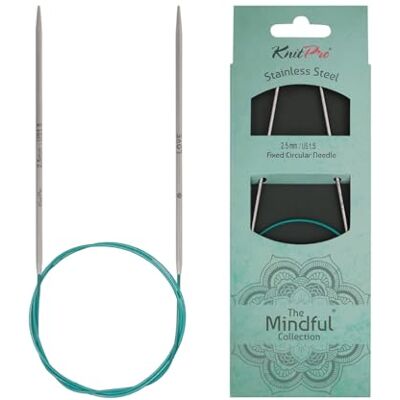 KnitPro 36073 Rundstricknadel Mindful 2,50 mm englisch, Blaugrün, 2,5 mm, 60 cm KnitPro 36073 Rundstricknadel Mindful 2,50 mm englisch, Blaugrün, 2,5 mm, 60 cm
