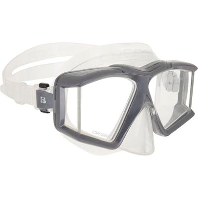 CRESSI Horizon Mask Clear/Graphite Unisex Tauch und Schnorchelmaske mit 4 Separaten Temperargläsern für eine Pneingeschränkte Rundumsicht, Klar/Graphit CRESSI Horizon Mask Clear/Graphite Unisex Tauch und Schnorchelmaske mit 4 Separaten Temperargläsern für eine Pneingeschränkte Rundumsicht, Klar/Graphit