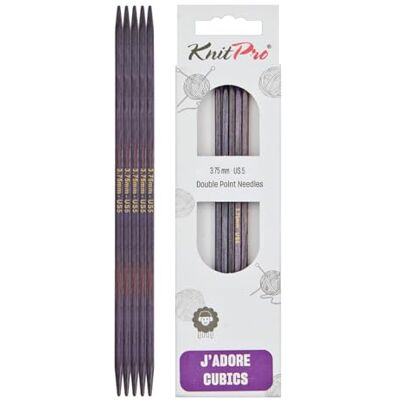 KnitPro J’adore Cubics Nadelspiele 6" (15cm) 3,75mm KnitPro J’adore Cubics Nadelspiele 6" (15cm) 3,75mm