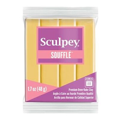 Sculpey Soufflé Polymer-Ton, Ofenkörper, Ockergelb, ungiftig, 48 g, ideal für Schmuckherstellung, Urlaub, Heimwerken, gemischte Medien und mehr! Premium leichte Ofenkontur, SU 6521, Gelbe Orchidee Sculpey Soufflé Polymer-Ton, Ofenkörper, Ockergelb, ungiftig, 48 g, ideal für Schmuckherstellung, Urlaub, Heimwerken, gemischte Medien und mehr! Premium leichte Ofenkontur, SU 6521, Gelbe Orchidee