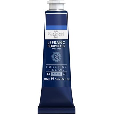 Lefranc Bourgeois 301772 Feine Ölfarbe in hervorragender Qualität,lichtecht mit gleichmäßige Konsistenz, 40ml Tube, ideal für Keilrahmen, Leinwand, Malkarton Preußischblau Lefranc Bourgeois 301772 Feine Ölfarbe in hervorragender Qualität,lichtecht mit gleichmäßige Konsistenz, 40ml Tube, ideal für Keilrahmen, Leinwand, Malkarton Preußischblau