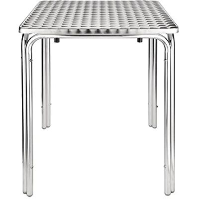 Bolero Quadratischer Innen Außen Café Restaurant Bistro Terrassentisch 600mm, Aluminiumgestell, Edelstahlplatte, Abmessungen: 720(H) x 600(B) x 600(T)mm, CG837 Bolero Quadratischer Innen Außen Café Restaurant Bistro Terrassentisch 600mm, Aluminiumgestell, Edelstahlplatte, Abmessungen: 720(H) x 600(B) x 600(T)mm, CG837