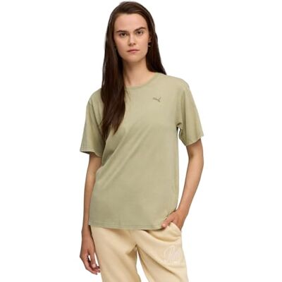 Puma Unisex Elevated Relaxed Wash Tees, Lux Army, XS EU Puma Unisex Elevated Relaxed Wash Tees, Lux Army, XS EU